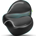 GINEOO New Noseless Oversized Bike Seat, Extra Wide Comfort Pure Memory Foam Bicycle Seat Cushion, Compatible Saddle Replacement with Electric Bike, Exercise, Cruiser, Road Bike for Men & Women