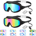 Vvinca Swim Goggles - Kids' Anti-Fog & UV Protection Goggles with Earplugs & Nose Clip | Ages 3-15