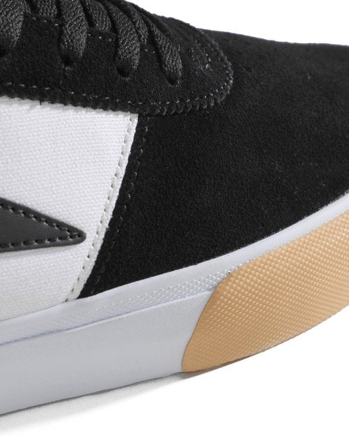 Lakai Manchester Mens Skate Shoes – Black White Gum Toe Low-Top Skateboard Sneakers for Men – Size 10