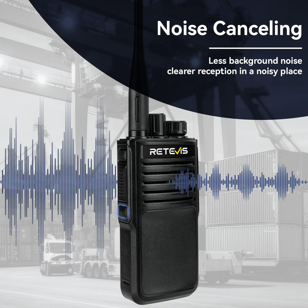 Retevis P2 IP68 Waterproof 2 Way Radio Long Range, GMRS Rechargeable Two Way Radio Long Distance,Professional Walkie Talkies Rechargeable,2500mAh,IP68,Noise Cancelling,for Warehouse Industrial(2 Pack)
