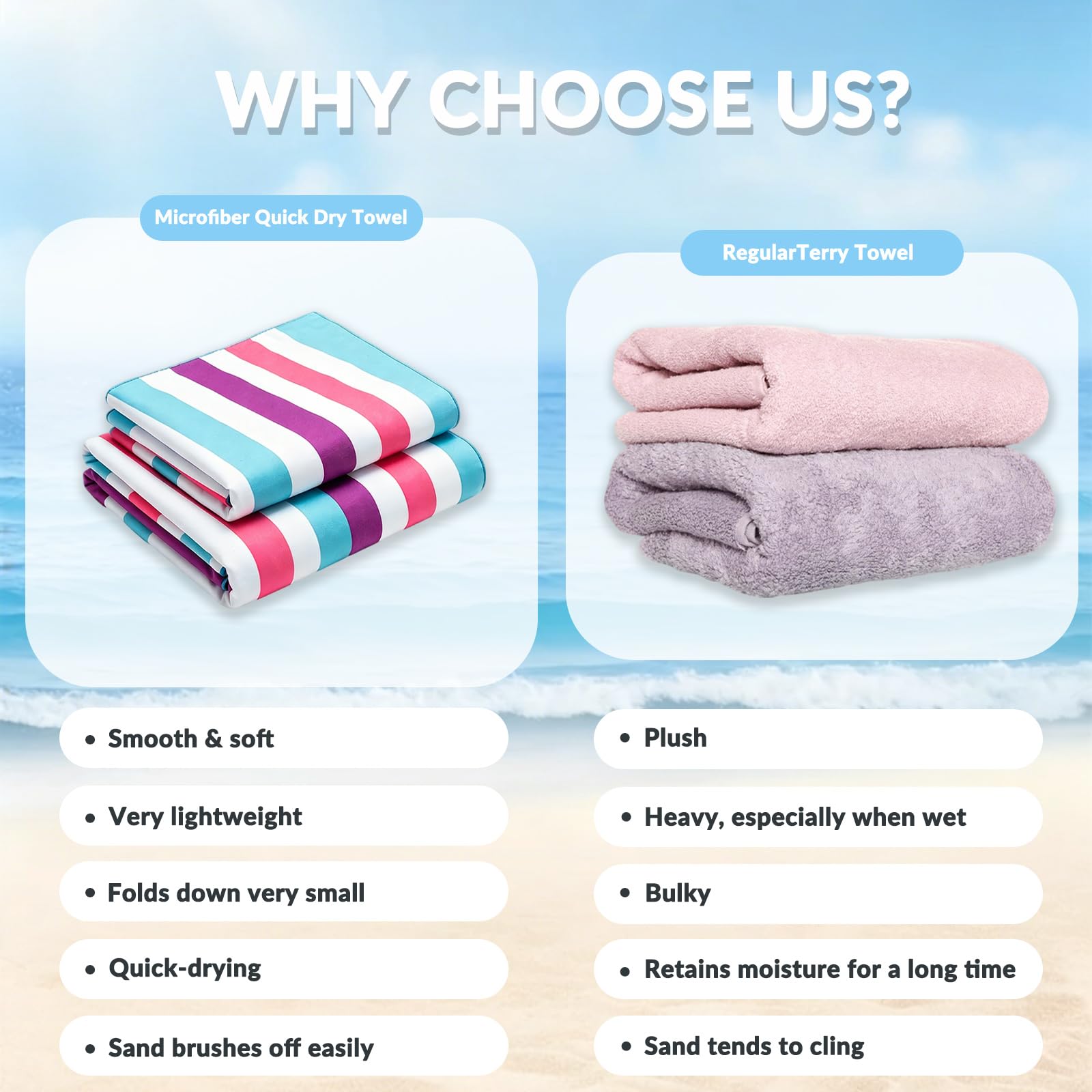 Exclusivo Mezcla 4 Pack Microfiber Quick Dry Beach Towels, Large Lightweight Sandfree Pool Towels for Swimming Camping Travel with Bag (Multi, 30x60 Inches)