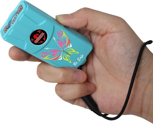 FIGHTSENSE Stun Gun Flashlight - Rechargeable Self Defense Tool for Women | Compact & Powerful Design