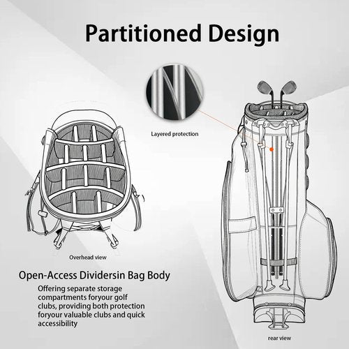 Golf Stand Bag with 14-Way Divider Top, Lightweight Golf Bag with Stand, Multiple Pockets Including Cooler Pocket, Non-Slip Base & Ergonomic Straps for Men Women Golfers -Green