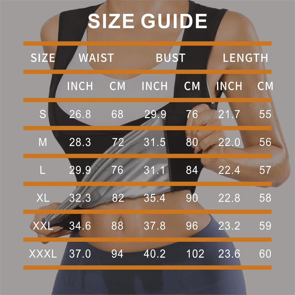 Skiennix Women's Sauna Sweat Vest | Breathable Dual-Zone Waist Trainer for Yoga & Fitness
