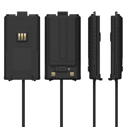 2 Pack BAOFENG UV-5RH Pro GPS Battery Eliminator Car Charger 12-24V for GM-5RH GMRS Radio Replacement K5Plus Two Way Radio Battery