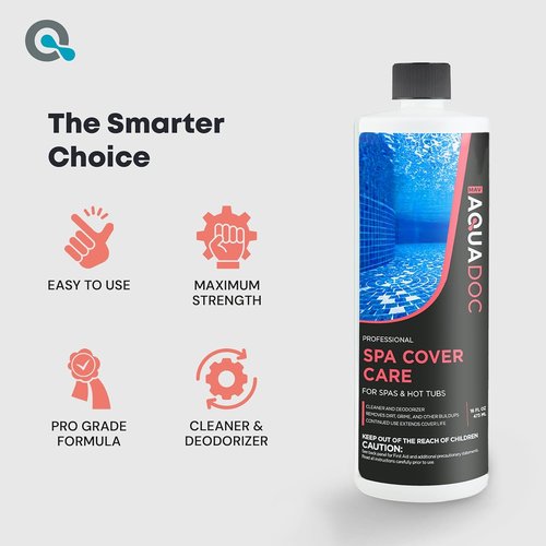 AquaDoc Hot Tub Cover Protector - Spa Cleaner & Protectant for Dirt, Grime & Odors - 16oz Made in USA