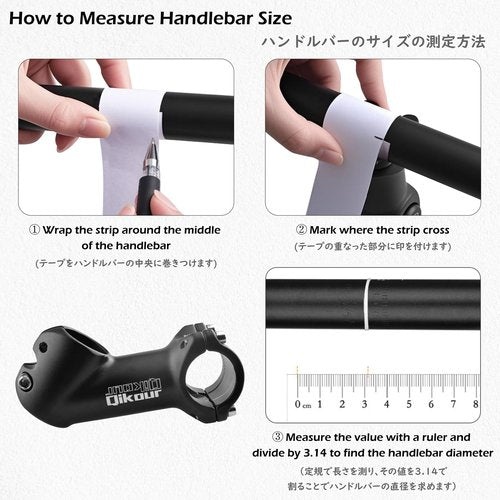 TRIWONDER 31.8 Bike Stem 45 Degree 90mm Bicycle Handlebar Stem Riser Bar Clamp MTB Stem for Road Bike Mountain Bike BMX