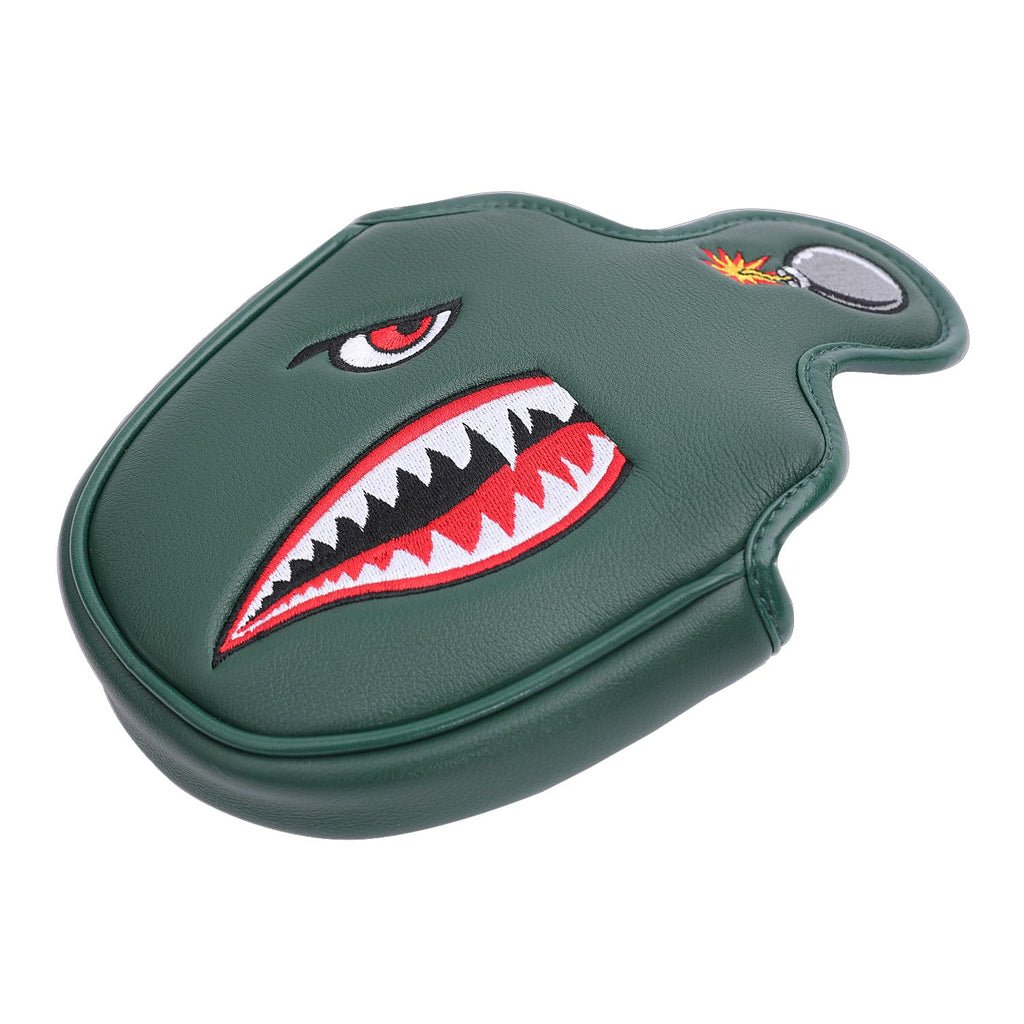 SHABIER New Flying Tiger Warshark Golf Headcover for Golf Club (Green, Mallet Headcover)