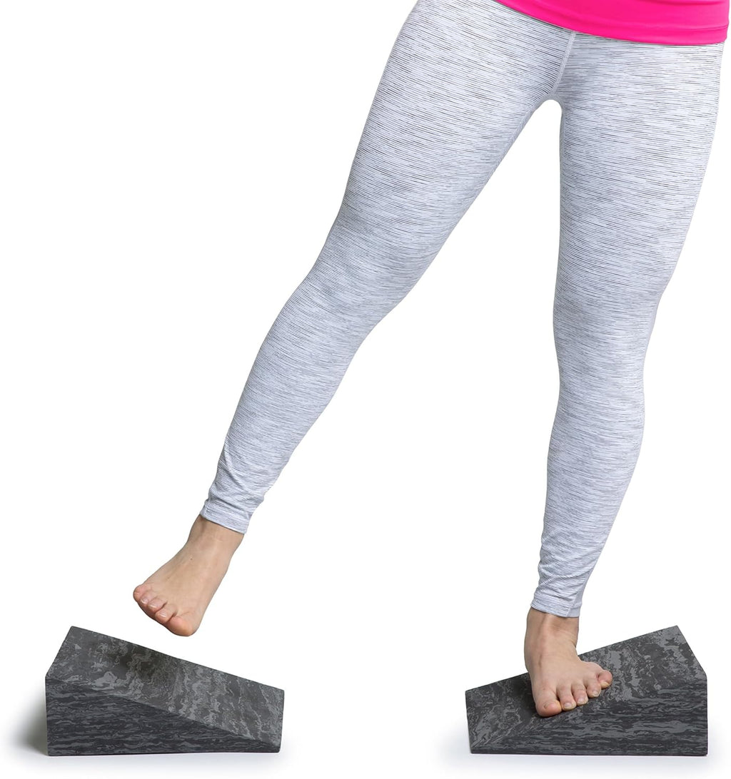 OPTP PRO-Slant Foam Incline Squat Wedge Pair - Ideal for Squats, Rehabilitation & Stretching