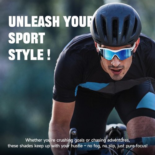 DEAFRAIN Sports Sunglasses for Men Women UV Protection Running Baseball Cycling Fishing Black Glasses TR90 Unbreakable Frame