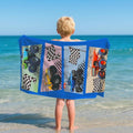 **Skiennix Monster Truck Beach Towel - Quick-Dry Microfiber for Kids | 30 x 60 Inch Racing Car Design**