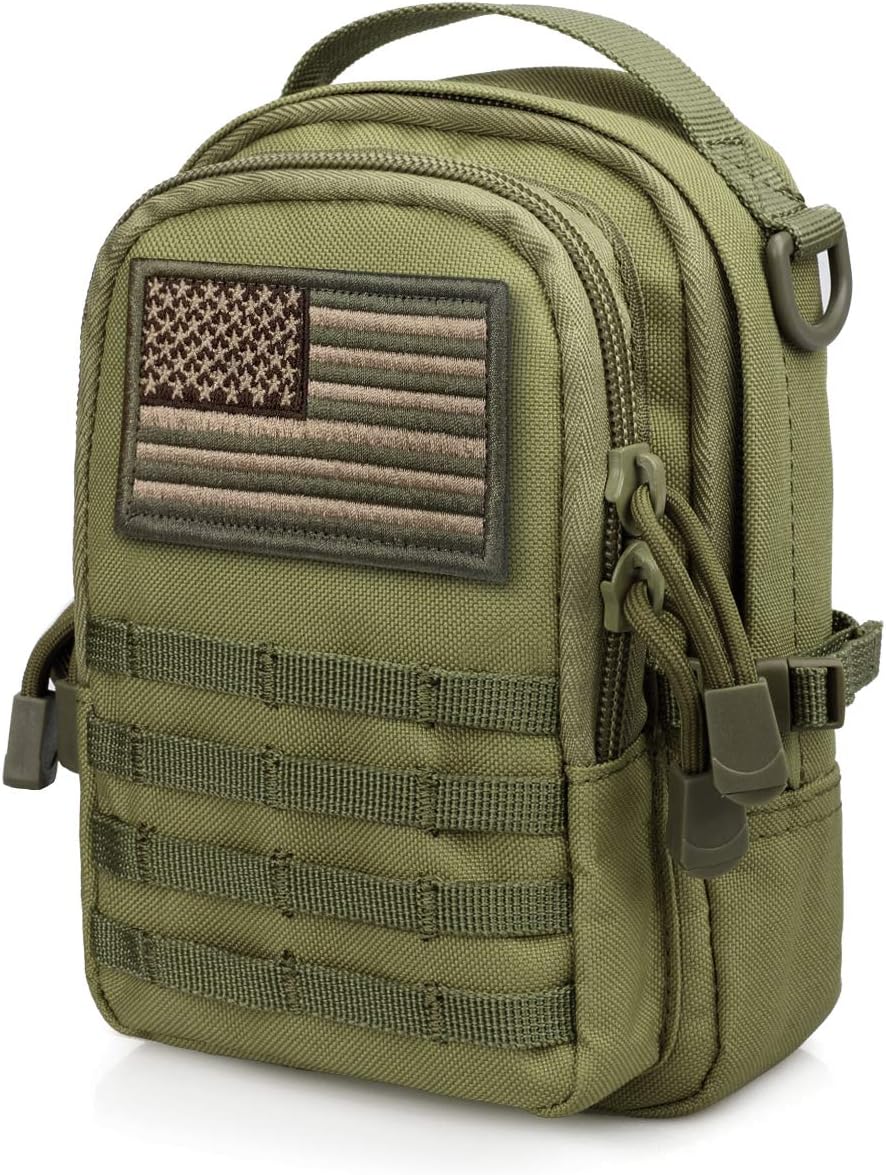 WYNEX Tactical Molle Small Pouch - EDC Utility Belt Phone Gadget Holder | IFAK Attachment for Tactical Gear