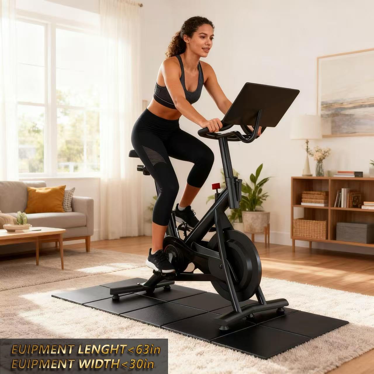 Walking Pad Mat 63"x30" by [Brand Name] - Durable Protection for Carpet & Hardwood Floors | 0.24" Thick Exercise Equipment Mat