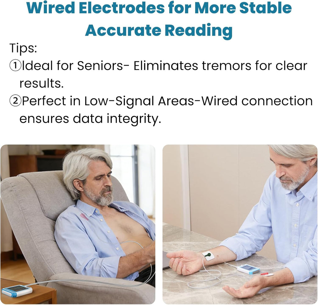 Skiennix Heart Monitor - Portable Touch Screen Device for Home Use | Rechargeable, PC & Smartphone Compatible