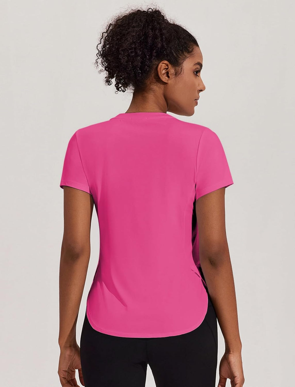 PINSPARK Workout Tops for Women - UPF 50+ Short Sleeve Yoga Shirts with Side Slits | Loose Fit Athletic Tee