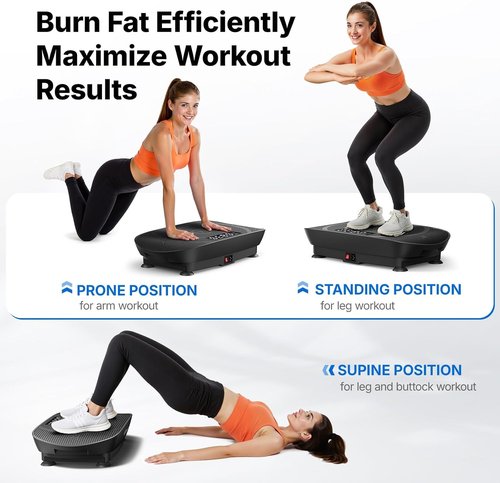 MERACH Vibration Plate - Curved Exercise Machine for Lymphatic Drainage & Weight Loss | LED Calorie Tracker