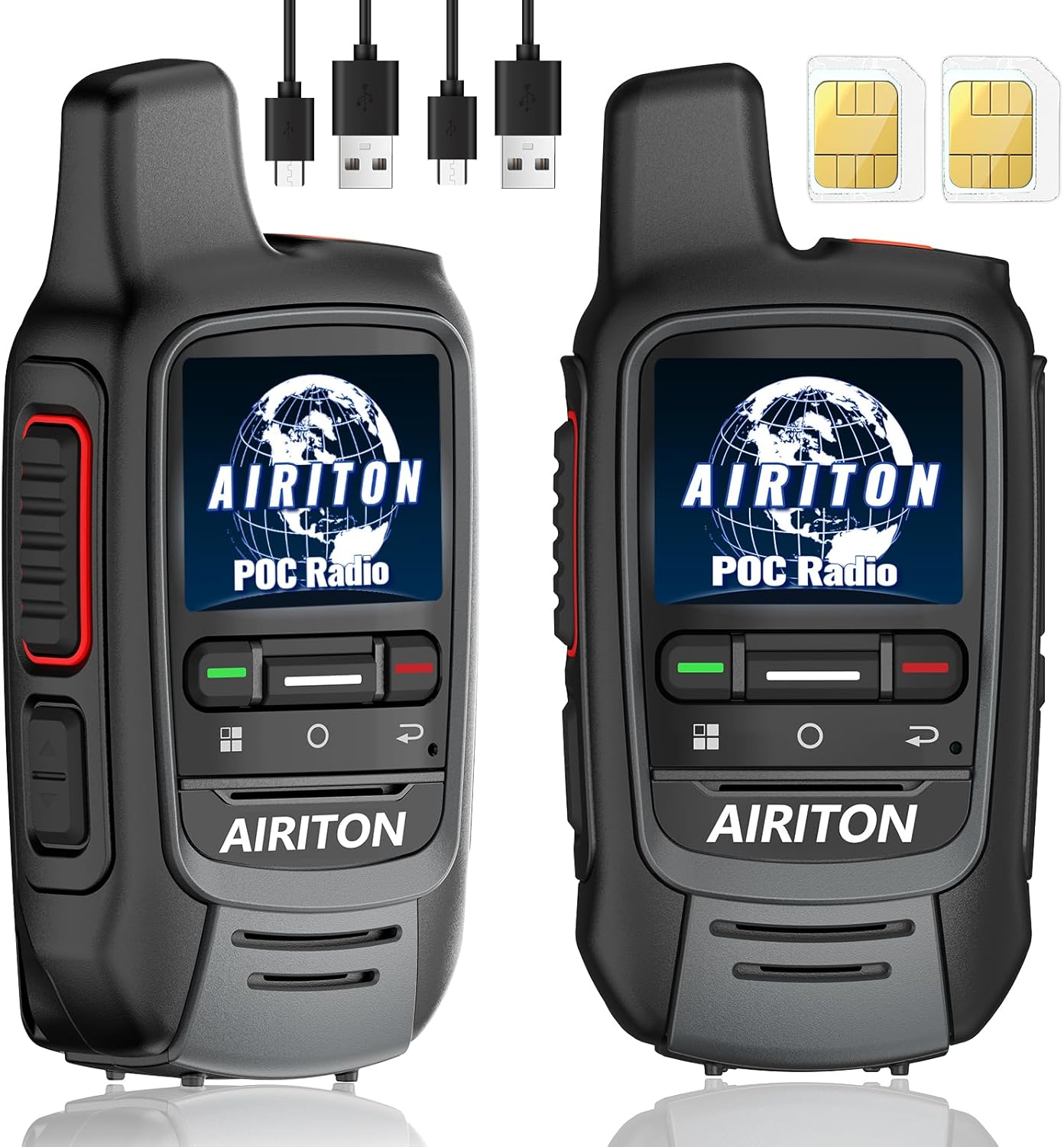 Skiennix Walkie Talkies - Unlimited Nationwide Range | 4G Long-Distance Two-Way Radio with Headset (5000 Miles)