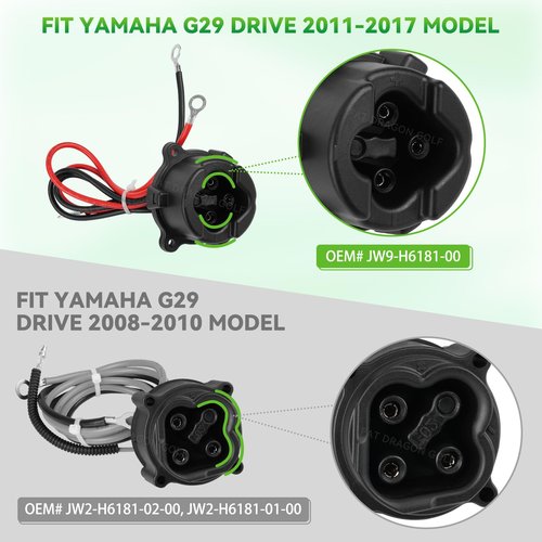 Panglong Golf Cart 48V MAC DC Charger-Plug Powerwise Receptacle fits Yamaha Golf Cart Charger Plug, Suitable for Yamaha G29 Electric 2011-2017 Golf Cart, OEM#JR1-H235A-00, JW9-H6181-00