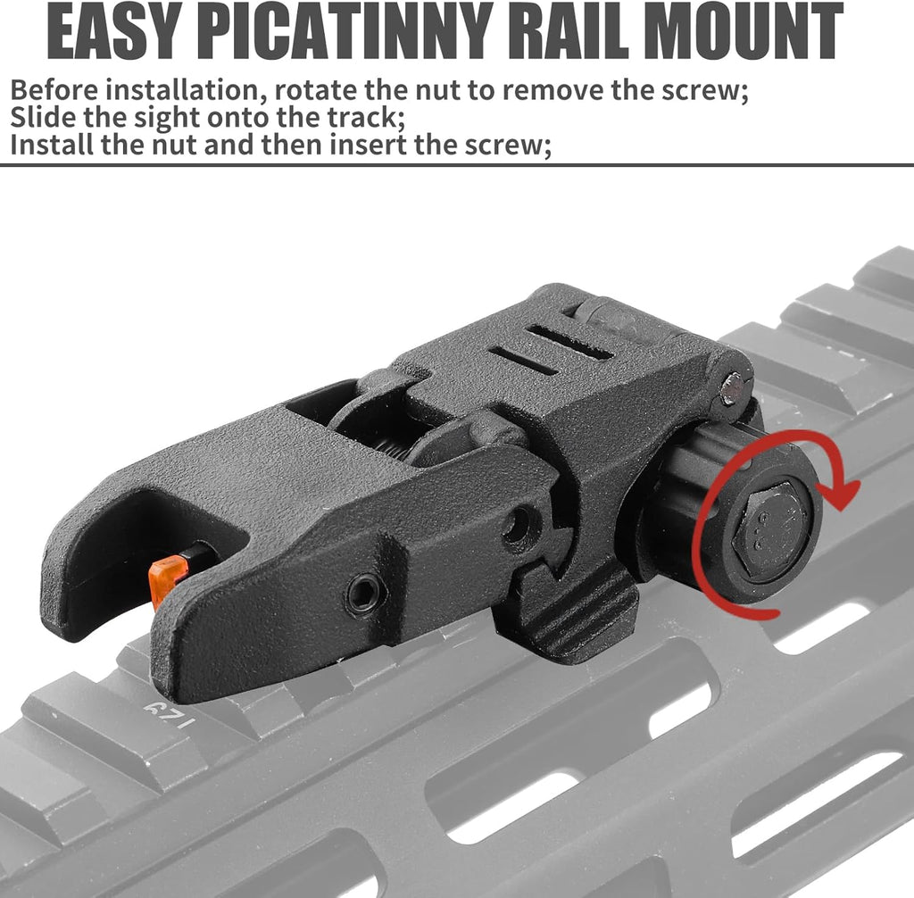 Skiennix Flip Up Sight - Lightweight Front and Rear Sights for Enhanced Accuracy