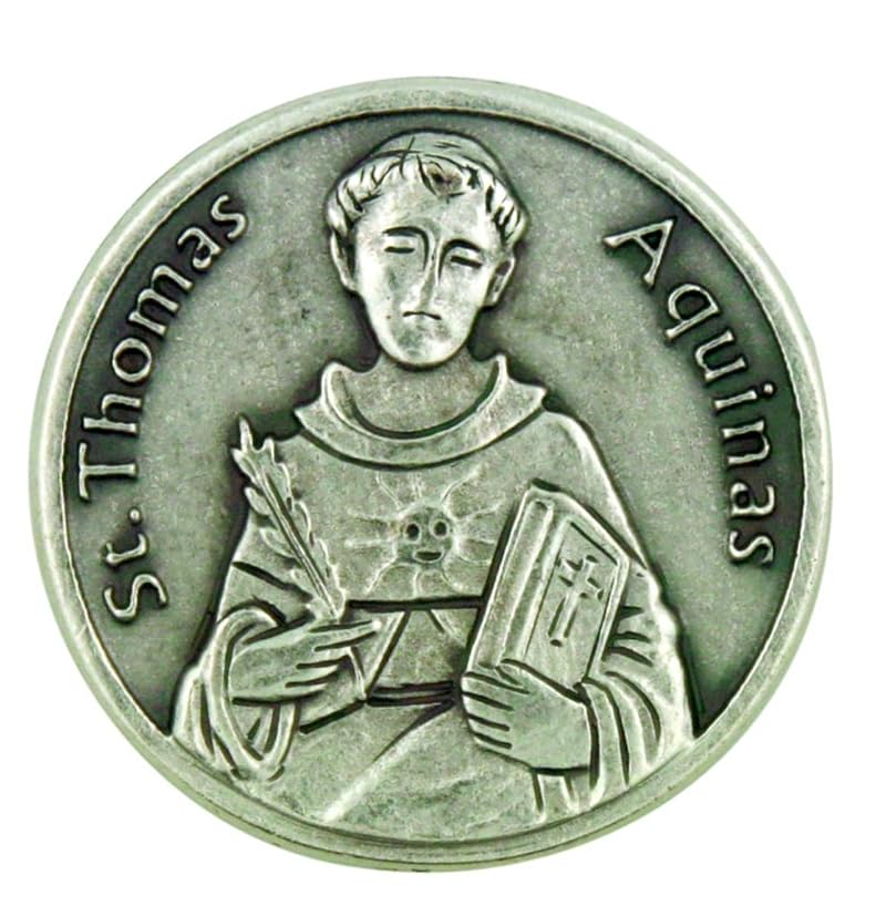 Pocket Token: Patron of Academics Saint Thomas Aquinas Prayer Back