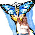 SGftre Blue Tulle Butterfly Kite - Easy to Fly Outdoor Fun for Kids Ages 4-8 | Perfect Summer Activity