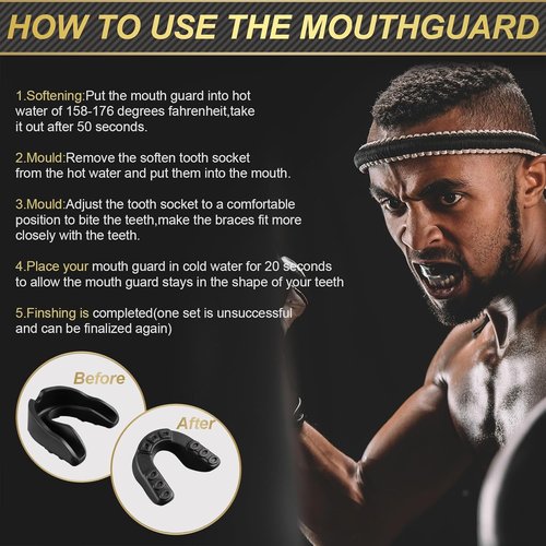 BBTO Youth Mouth Guard Set - 6 Pcs for Sports | Includes Case for Wrestling, Boxing, Basketball, Football