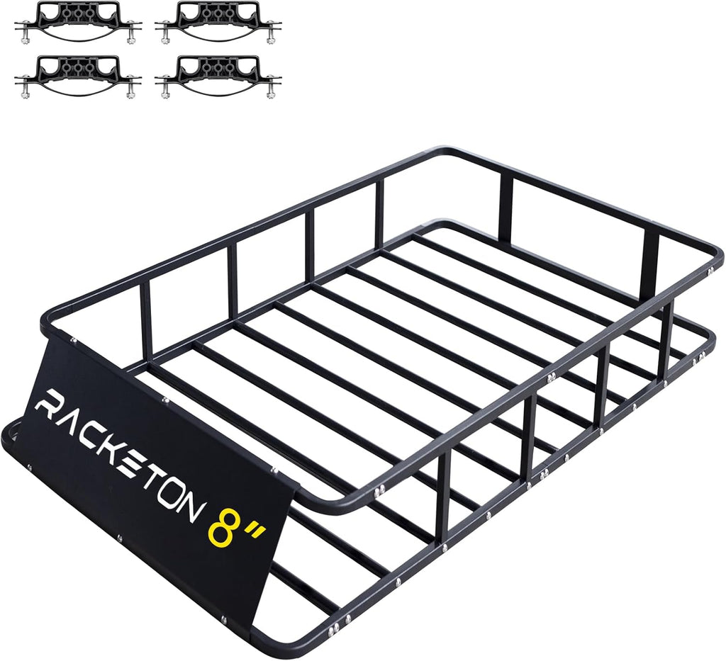 Skiennix Heavy-Duty Roof Cargo Rack - Anti-Rust Luggage Basket for SUVs & Trucks | 64”x39”x8”