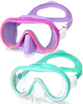 Seago Kids Swim Goggles with Nose Cover for Girls Boys Youth, 2 Pack Clear Vision Swimming Goggles Swim Mask Pool Goggles No Leaking Tempered Glasses for Kids 6-14 4-7 8-14 3-5 8-12 3-6