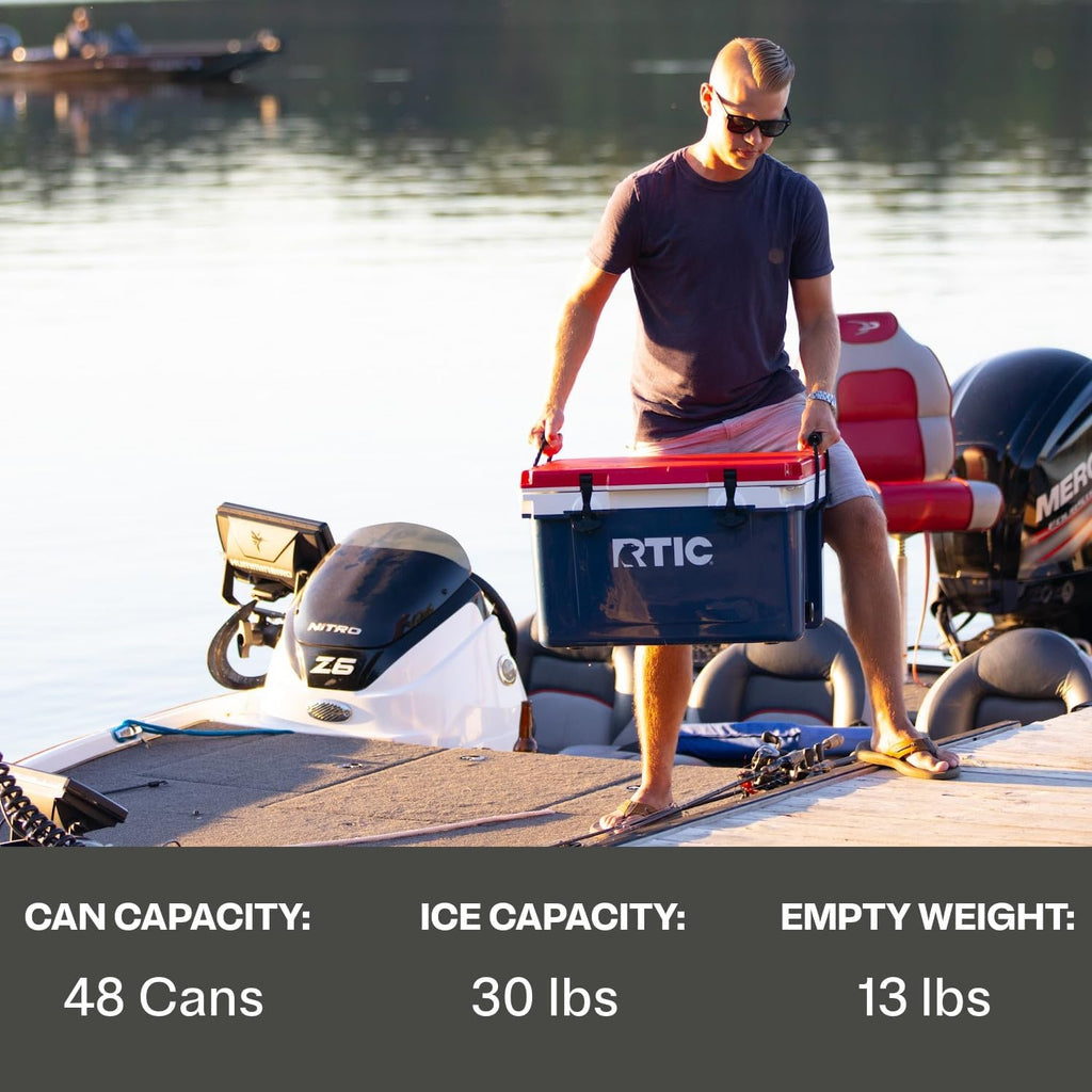 RTIC Ultra-Light 32 Quart Hard Cooler - Insulated Portable Ice Chest for Drinks & Beach Activities