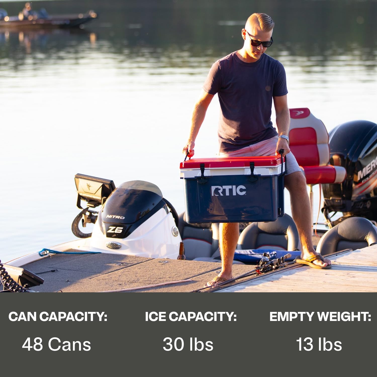 RTIC Ultra-Light 32 Quart Hard Cooler - Insulated Portable Ice Chest for Drinks & Beach Activities