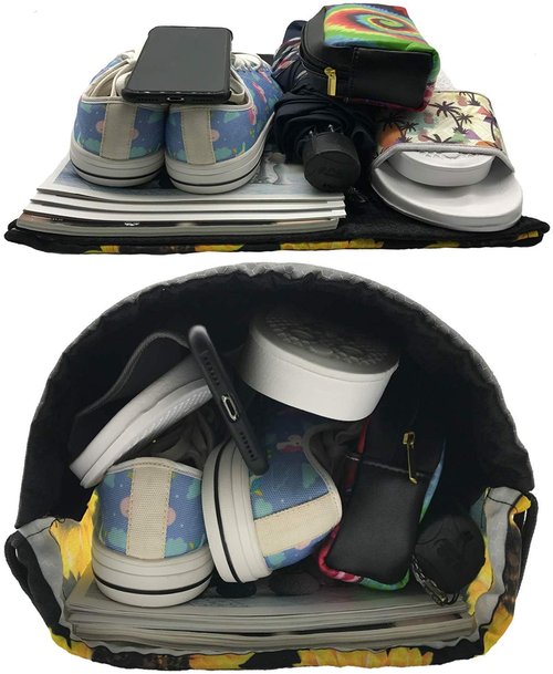 Space Cat Astronaut Unisex Drawstring Backpack Bag Sport Gym Travel Sackpack