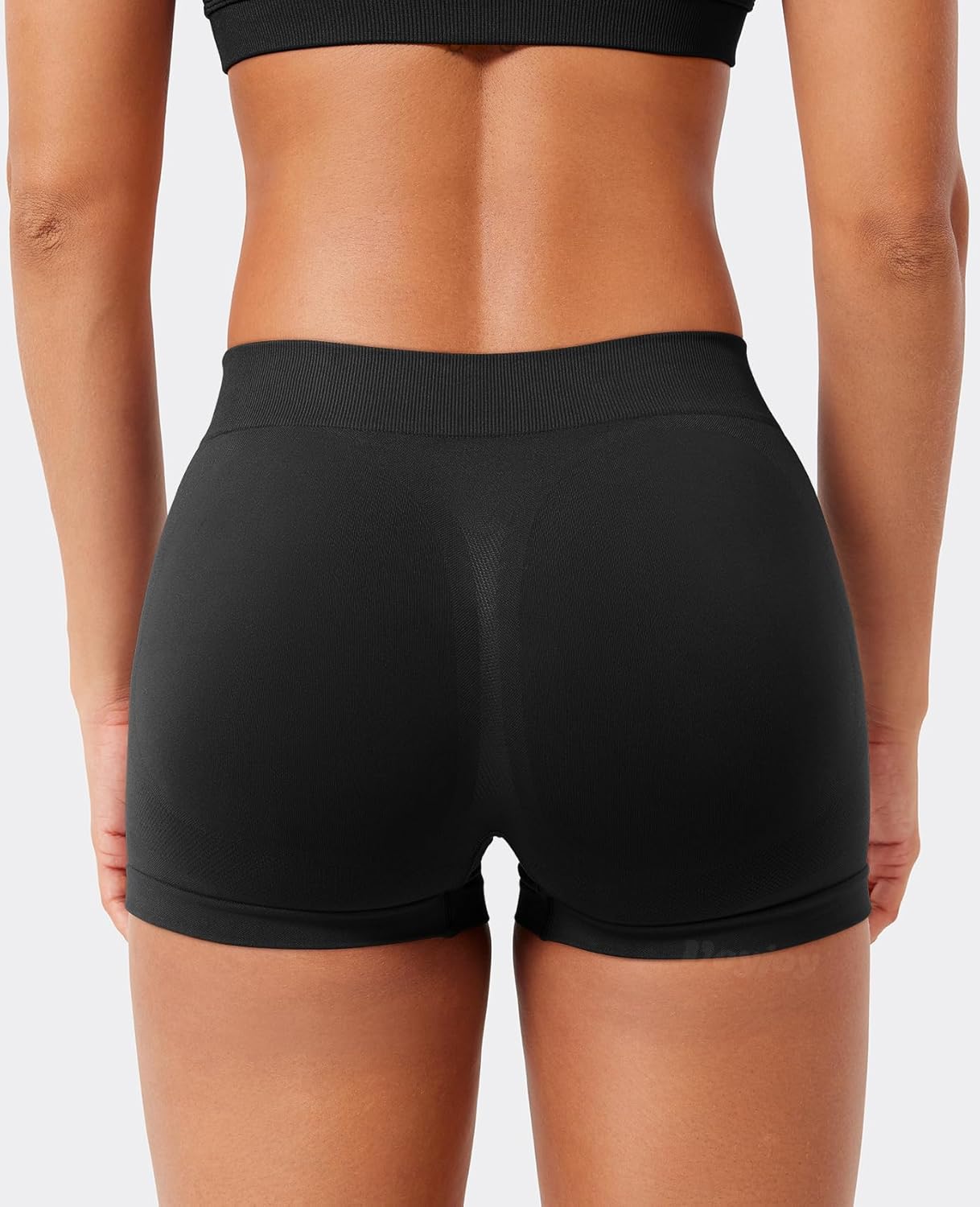 VOYJOY Women's Booty Shorts - 2.5" Low Rise Seamless Scrunch Design for Lifting & Comfort