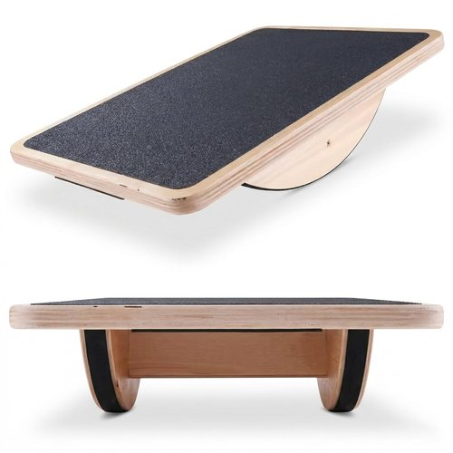 ONEFITGUY Wooden Balance Board for Adults, Wobble Board for Core Strength & Stability Training, Non Slip Surface, 550lb Capacity, Home & Office Exercise Use
