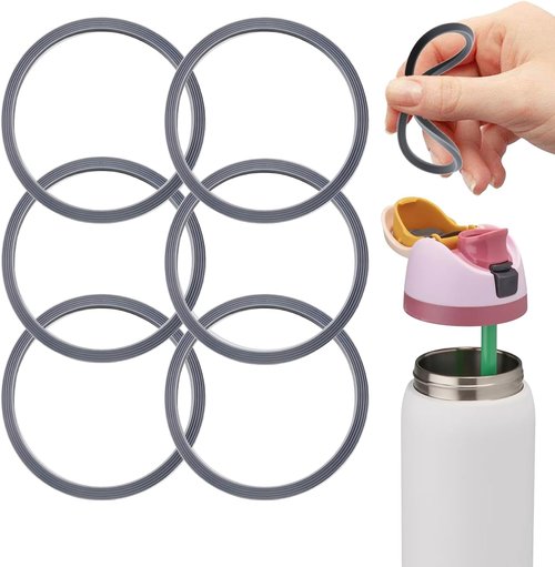 Alovexiong Replacement Gasket - Silicone Sealing O-Ring for Owala FreeSip Bottles | 6 Pcs Set