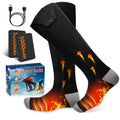 Heated Socks for Men - 5V5000mAh Rechargeable Battery Electric Heating Socks Heat Up to 9 Hours Foot Sole&Instep Heating 4 Heating Levels Suitable for Winter Outdoor Work Hunting Camping Hiking