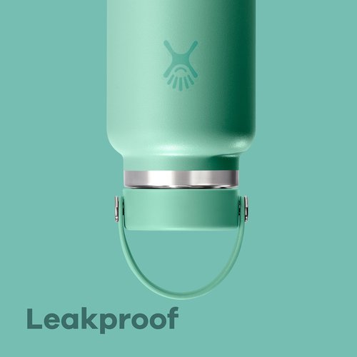 Hydro Flask Water Bottle - Insulated Stainless Steel - Wide Mouth Flex Lid, Non Spill, Leakproof and Refillable in 20 Oz Tonal White