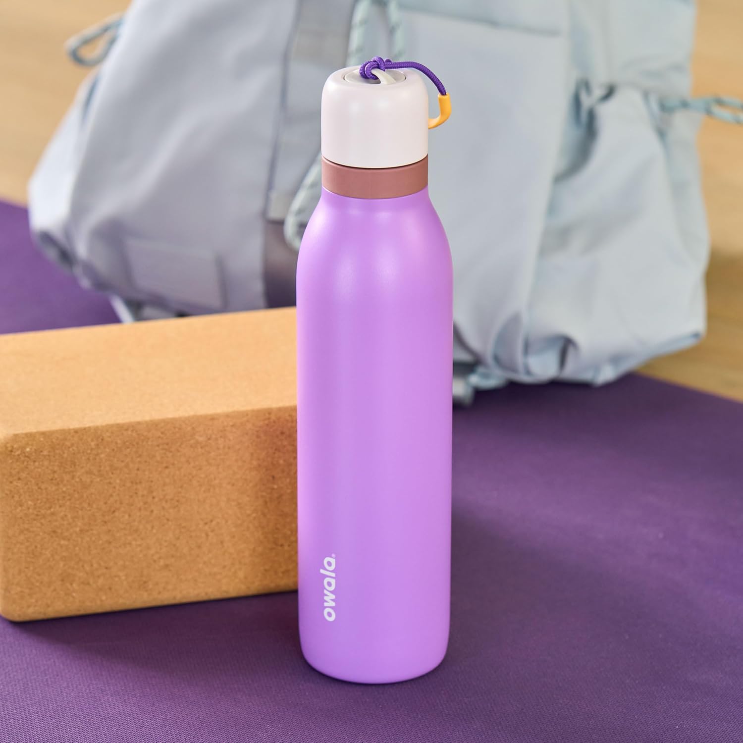 Owala FreeSip Twist Insulated Stainless Steel Water Bottle - BPA-Free, 24 oz, Purple for Sports & Travel