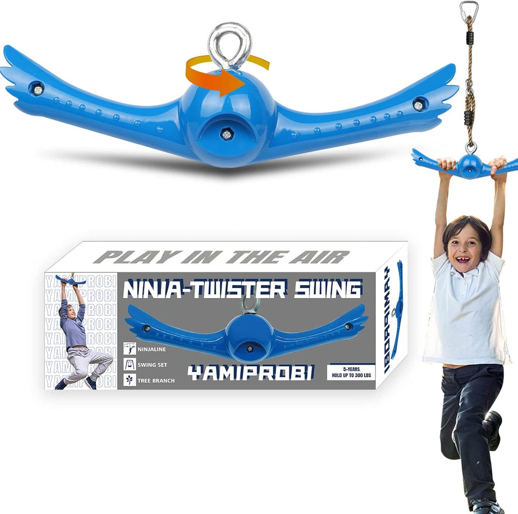 YAMIPROBI Ninja-Twister Swing Set - 360° Handle for Spin Flips | Fun Backyard Toy for Kids