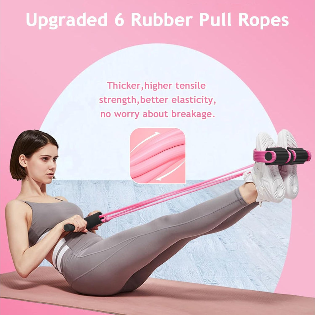 Skiennix Resistance Bands - Multifunctional Elastic Yoga Pedal Puller for Total Body Toning | 6 Tubes