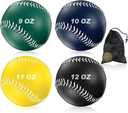 Arrowbash Weighted Softball Set - Bulk Training Balls with Drawstring Bag for Enhanced Performance