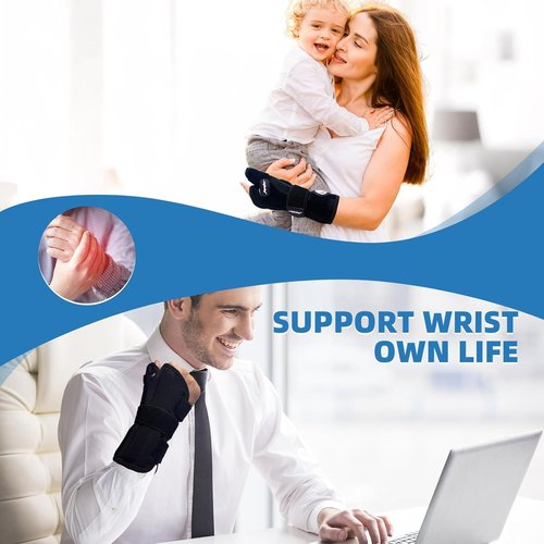 JUPITER Carpal Tunnel Wrist Brace - Thumb Support Spica Splint for Left Hand | Pain Relief for De Quervains - Large/XLarge, Blue