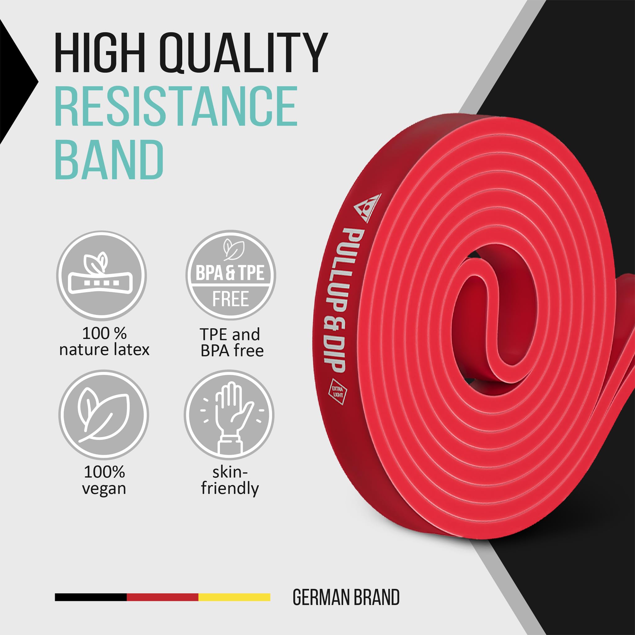 PULLUP & DIP Pull Up Assistance Bands Resistance Bands for Pull Up Assist, Resistance Band, Heavy Duty Resistance Bands, Inlcudes Exercise Ebook with 35 Exercises in Pull up Bands Assistance Bands