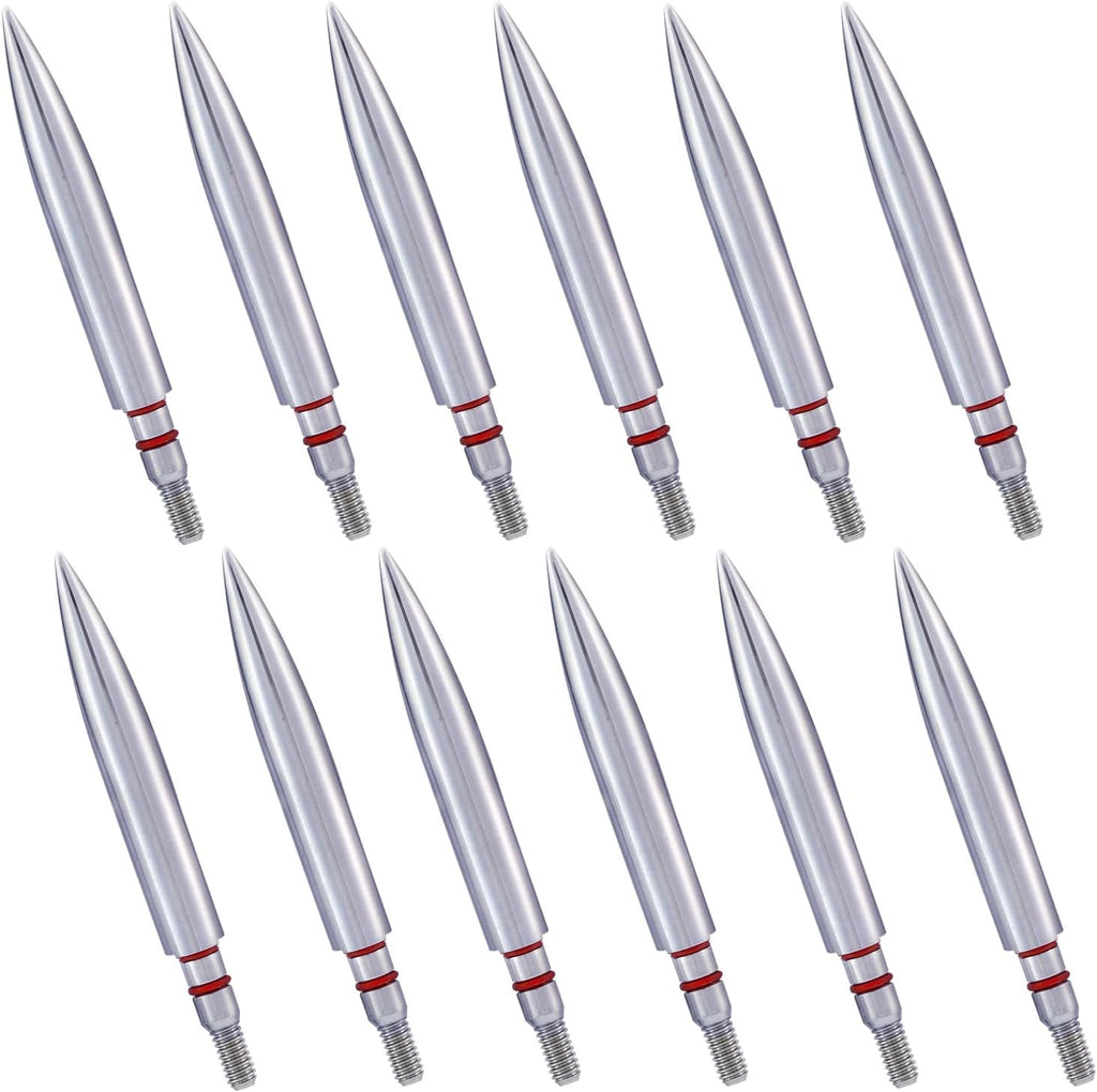 Skiennix Archery Field Points - 12pcs Screw-In Broadheads for Recurve & Compound Bows | 100-300 Grain