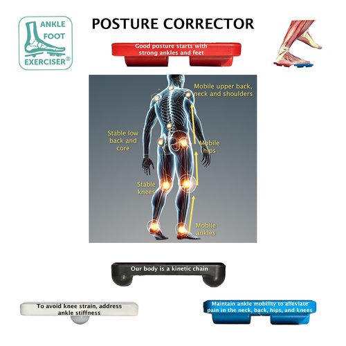Ankle Foot Exerciser® Ankle Strengthener for ankle sprain relief, Foot Strengthener for plantar fasciitis; Ankle mobility, Posture corrector, Proprioception