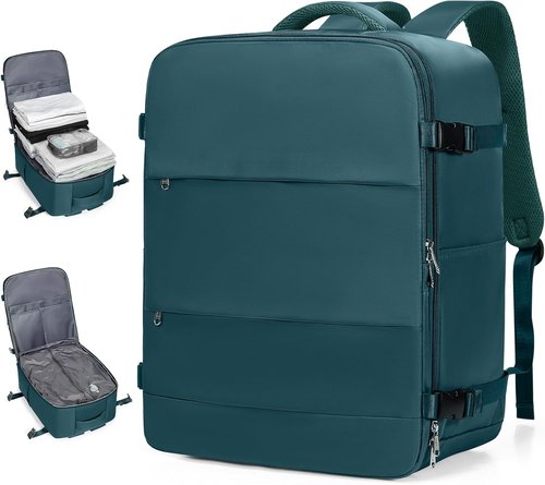 Coofay Large Vacuum Backpack - Travel Compression System with Pump | Easy Carry-On Luggage