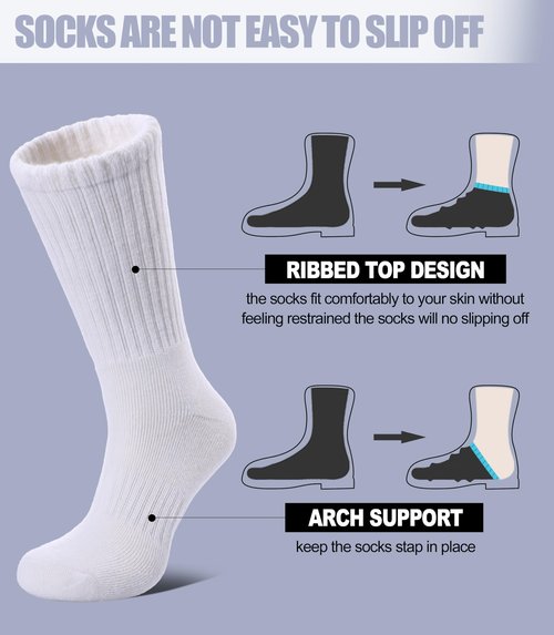 DYW Womens Merino Wool Hiking Socks Thermal Warm Winter Boot Crew Cushion Work Walking Gift Socks 5 Pairs （5 Pairs Solid Colors,Medium）