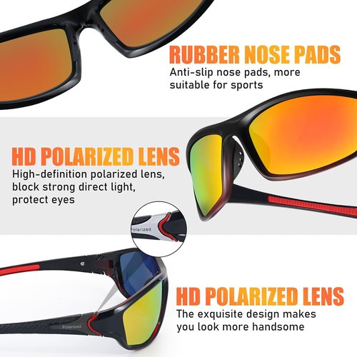 Cindeer Polarized Sunglasses - UV Protection for Men & Women | 8 Pairs for Outdoor Activities