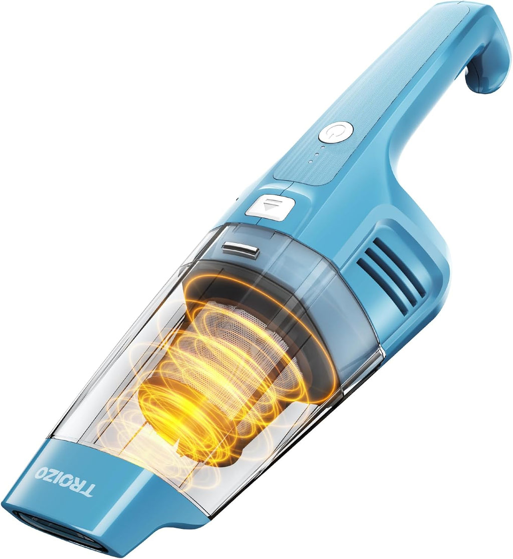 TROIZO Cordless Handheld Vacuum - 14500PA Powerful Suction & Brushless Motor | Portable for Home & Car
