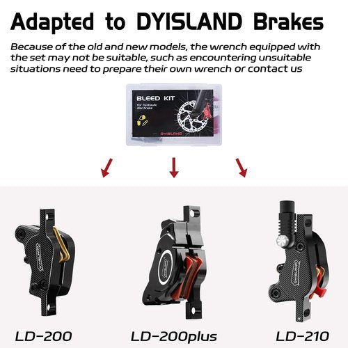 DYISLAND DYISALND Brake Bleed Kit for All Hydraulic Disc Brake Series Products，Including Mineral Brake Fluid and Installation Tools.