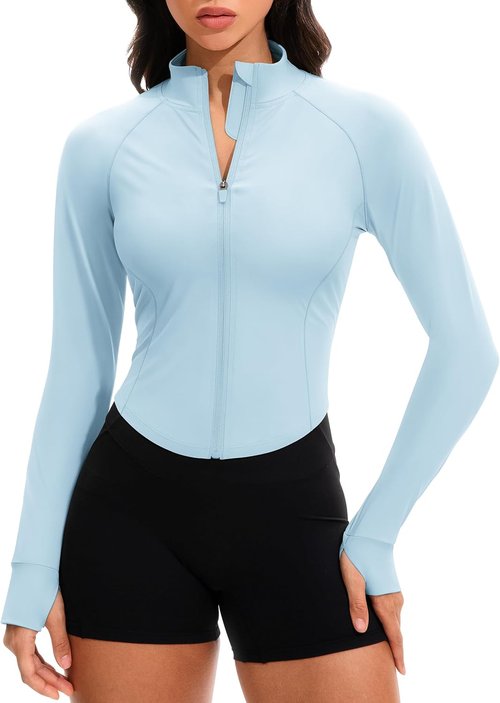GYM RAINBOW Women's Lightweight Cropped Sun Protection Jacket | UPF 50+ Cooling Running Shirt